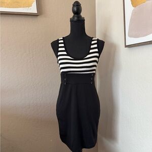 Forever 21 Black and White Striped Mini Dress